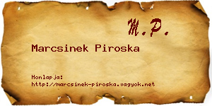 Marcsinek Piroska névjegykártya